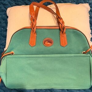Dooney an Bourke Green and Tan Women's Weekend Bag
